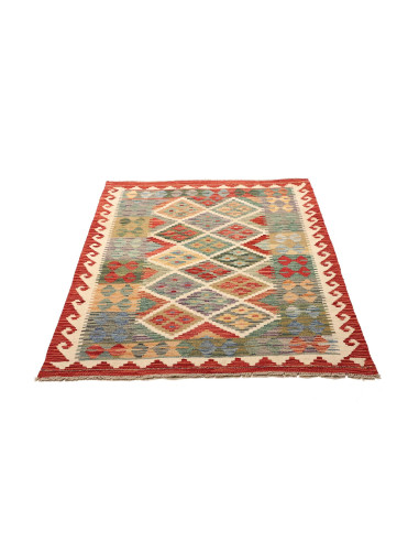 Rug Kilim Afghanistan maroon sky blue 101x142