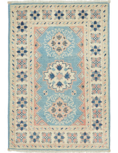Tappeto Kazak Afghanistan 63x92 Azzurro Crema