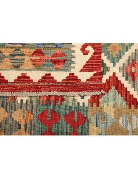 Rug Kilim Afghanistan maroon sky blue 101x142