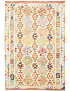 Rug Kilim Afghanistan yellow red 128x190