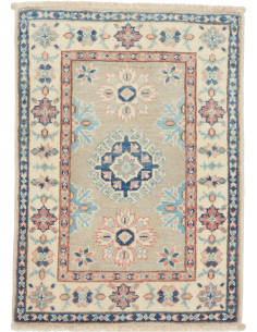 Tappeto Kazak Afghanistan 62x86 Beige Blu
