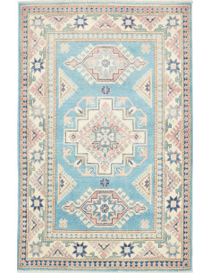 Tappeto Kazak Afghanistan 100x156 Azzurro Acqua