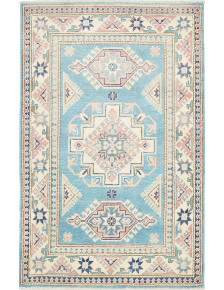 Rug Kazak Afghanistan 100x156 Aquamarine Blue