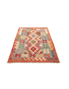 Rug Kilim Afghanistan maroon 99x148 2