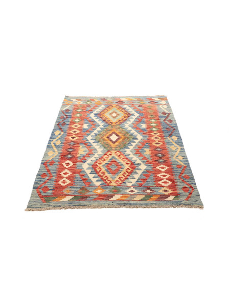 Rug Kilim Afghanistan maroon grey 108x146