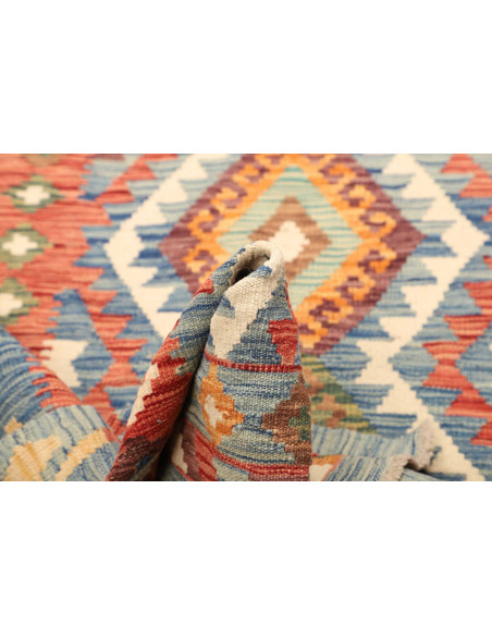 Rug Kilim Afghanistan maroon grey 108x146