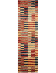 Rug Barjesta Pakistan 79x298 Terracotta Navy Bl