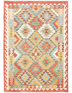 Tappeto Kilim Afghanistan marrone beige 131x183