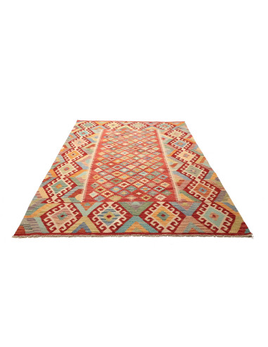 Tappeto Kilim Afghanistan marrone arancione 174x241