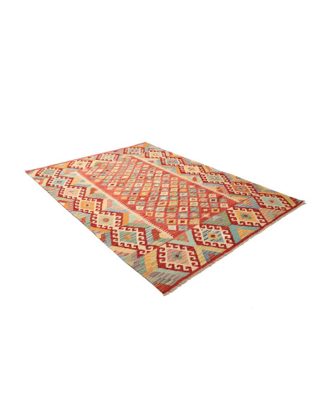 Rug Kilim Afghanistan maroon orange 174x241