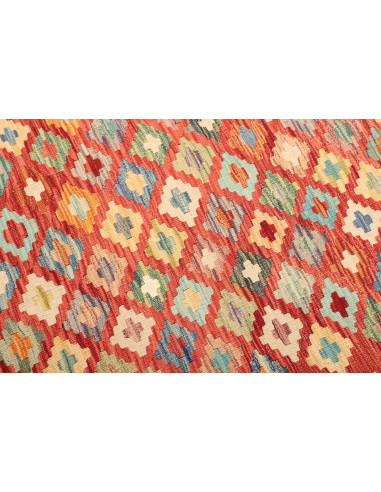 Rug Kilim Afghanistan maroon orange 174x241