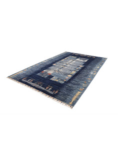 Rug Siva Pakistan 213x299 Deep Blue Light Blue 2