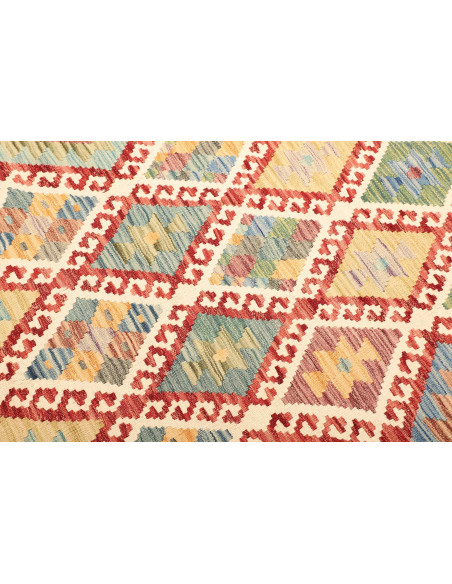Rug Kilim Afghanistan maroon sky blue 170x237