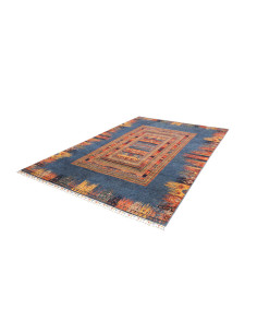 Tappeto Siva Pakistan 206x295 Blu Oceano Aranci 2