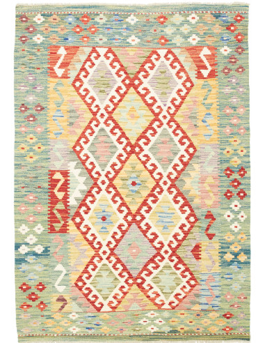 Rug Kilim Afghanistan beige yellow 127x178