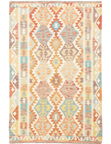 Rug Kilim Afghanistan yellow orange 125x189