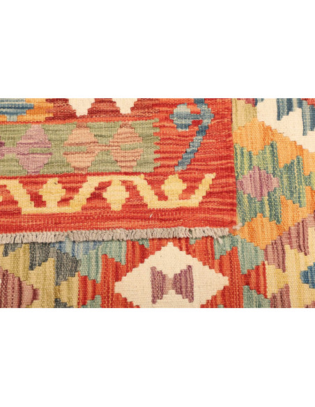 Tappeto Kilim Afghanistan marrone azzurro 179x247