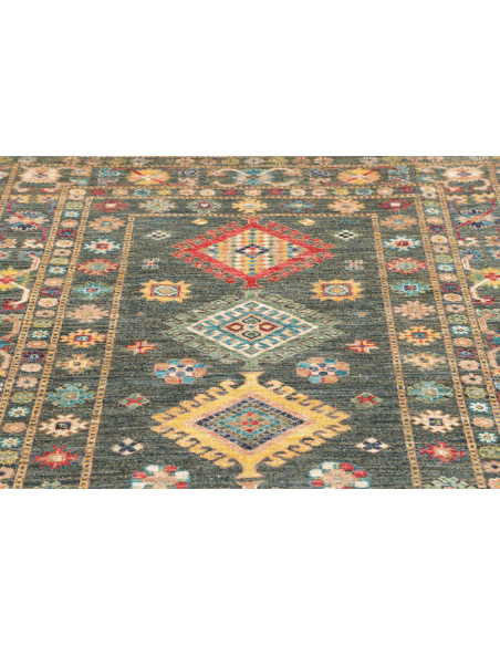 Rug Kazak Fine Pakistan 125x181 Petrol Green Re
