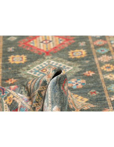 Rug Kazak Fine Pakistan 125x181 Petrol Green Re