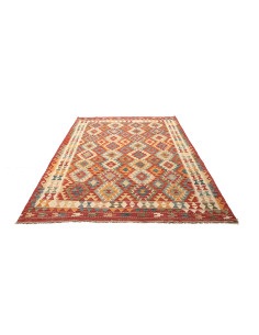Rug Kilim Afghanistan maroon 182x249 2