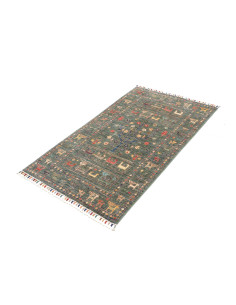 Rug Rubin Pakistan 76x125 Dark Teal Blue Cobalt 2