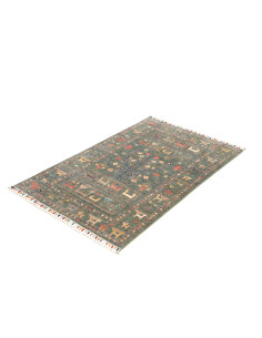 Rug Rubin Pakistan 76x124 Petrol Green Brick Re 2