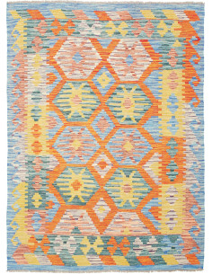 Rug Kilim Afghanistan maroon orange 127x172