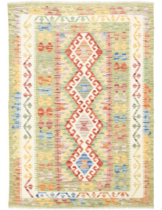 Rug Kilim Afghanistan yellow beige 121x173
