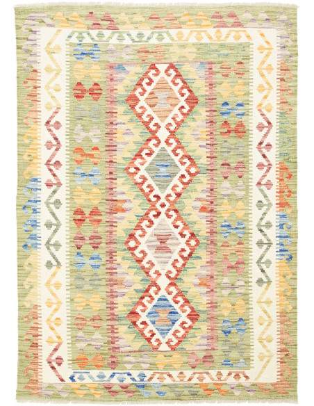 Rug Kilim Afghanistan yellow beige 121x173