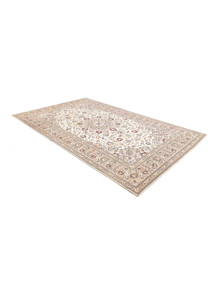 Tappeto Kashan Persia 200x310 Avorio Crema Blu