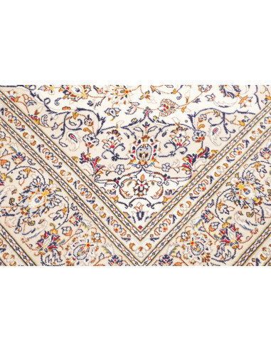 Tappeto Kashan Persia 200x310 Avorio Crema Blu