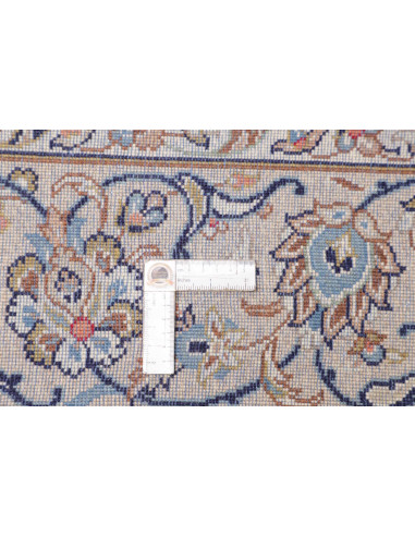 Rug Kashan Persia 200x313 Cream Blue Beige Brow