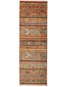 Tappeto Samarkand Pakistan 80x250 Terracotta Bl