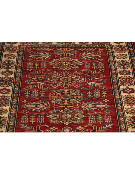Tappeto Kazak Fine Pakistan 80x294 Rosso Beige