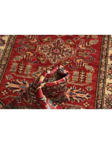 Rug Kazak Fine Pakistan 80x294 Red Beige Blue Y