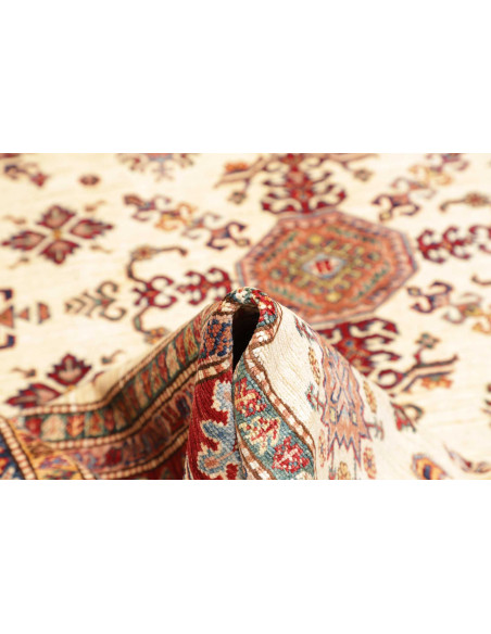 Rug Kazak Fine Pakistan 202x297 Cream Red Blue