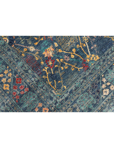 Tappeto Shahi Fine Pakistan 202x297 Blu Petroli