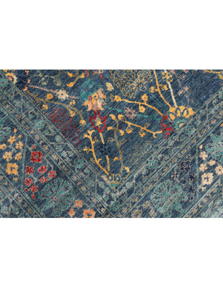 Rug Shahi Fine Pakistan 202x297 Teal Blue Gold