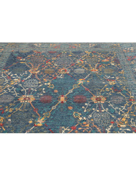 Rug Shahi Fine Pakistan 202x297 Teal Blue Gold