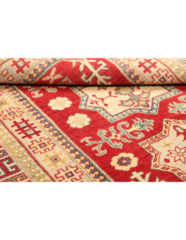 Rug Kazak Pakistan maroon yellow 130x186