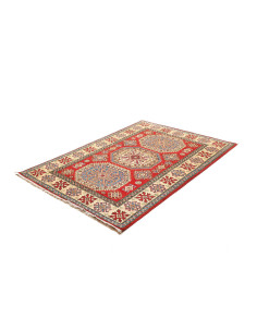 Rug Kazak Pakistan maroon sky blue 121x174 2