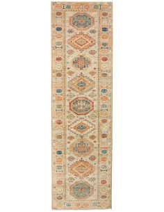 Rug Kazak Fine Pakistan 81x291 Beige Blue