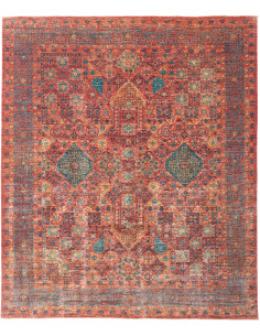 Rug Mamlouk Pakistan 249x294 Terracotta Turquoi