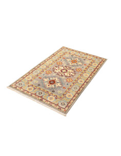 Rug Kazak Afghanistan beige grey 83x125 2