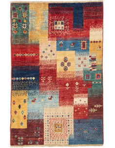 Tappeto Mosaic Pakistan 80x124 Rosso Blu