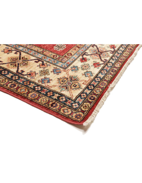 Tappeto Kazak Fine Pakistan 270x363 Rosso Crema
