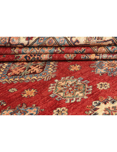 Tappeto Kazak Fine Pakistan 270x363 Rosso Crema