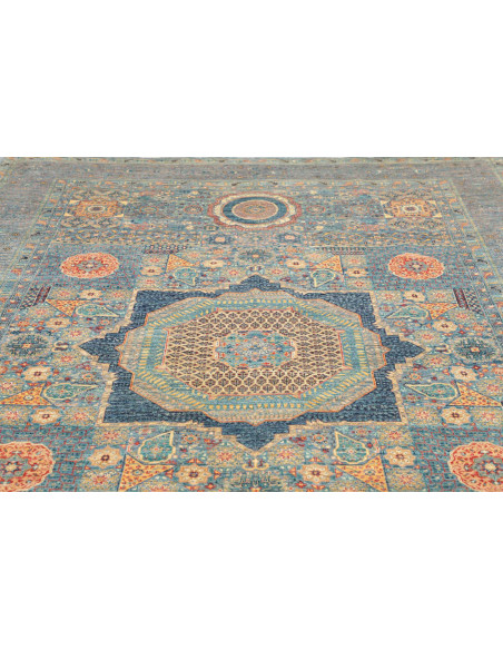 Tappeto Mamlouk Pakistan 209x300 Blu Turchese A