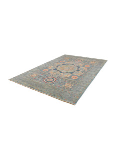 Rug Mamlouk Pakistan 208x290 Teal Blue Terracot 2