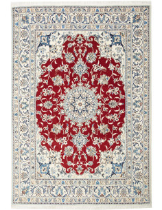 Tappeto Nain Kashmar Persia bianco marrone 148x210